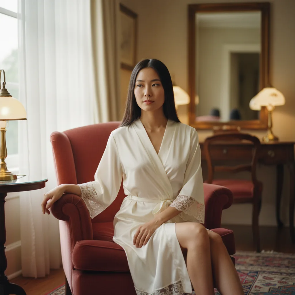 Boudoir look: Silk
