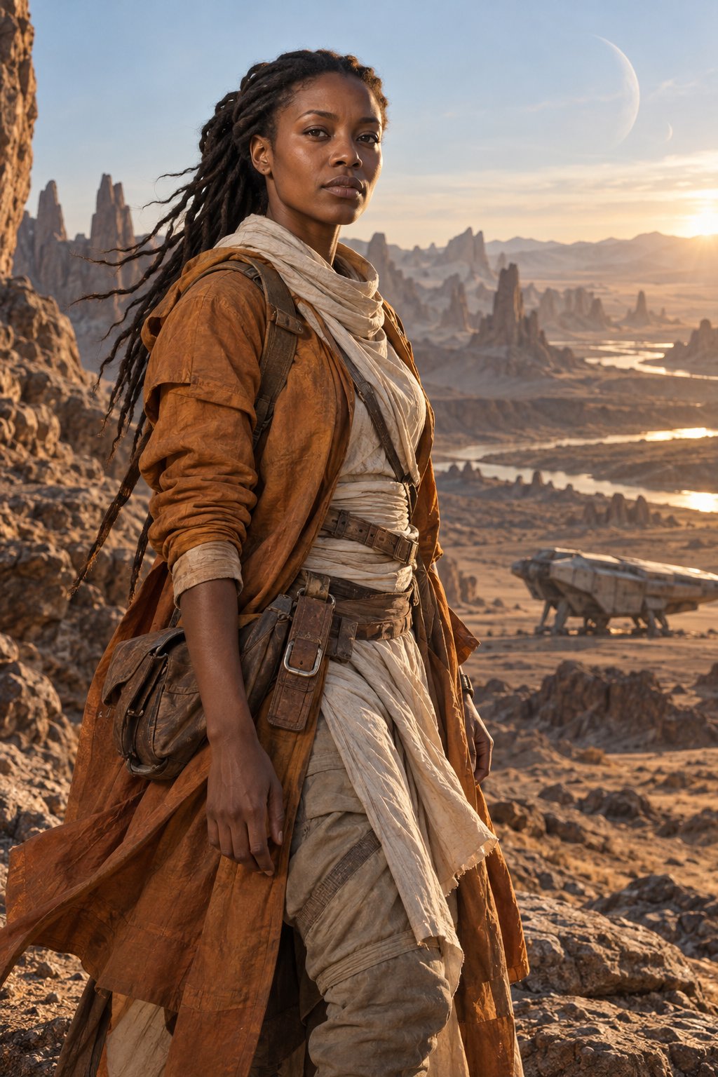 Original desert navigator portrait in a cinematic space-opera style